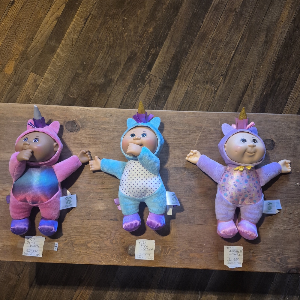 Cabbage Patch Kids 3 Doll Set, 9" Dolls, Fantasy Unicorn, Fantasy Friends Series